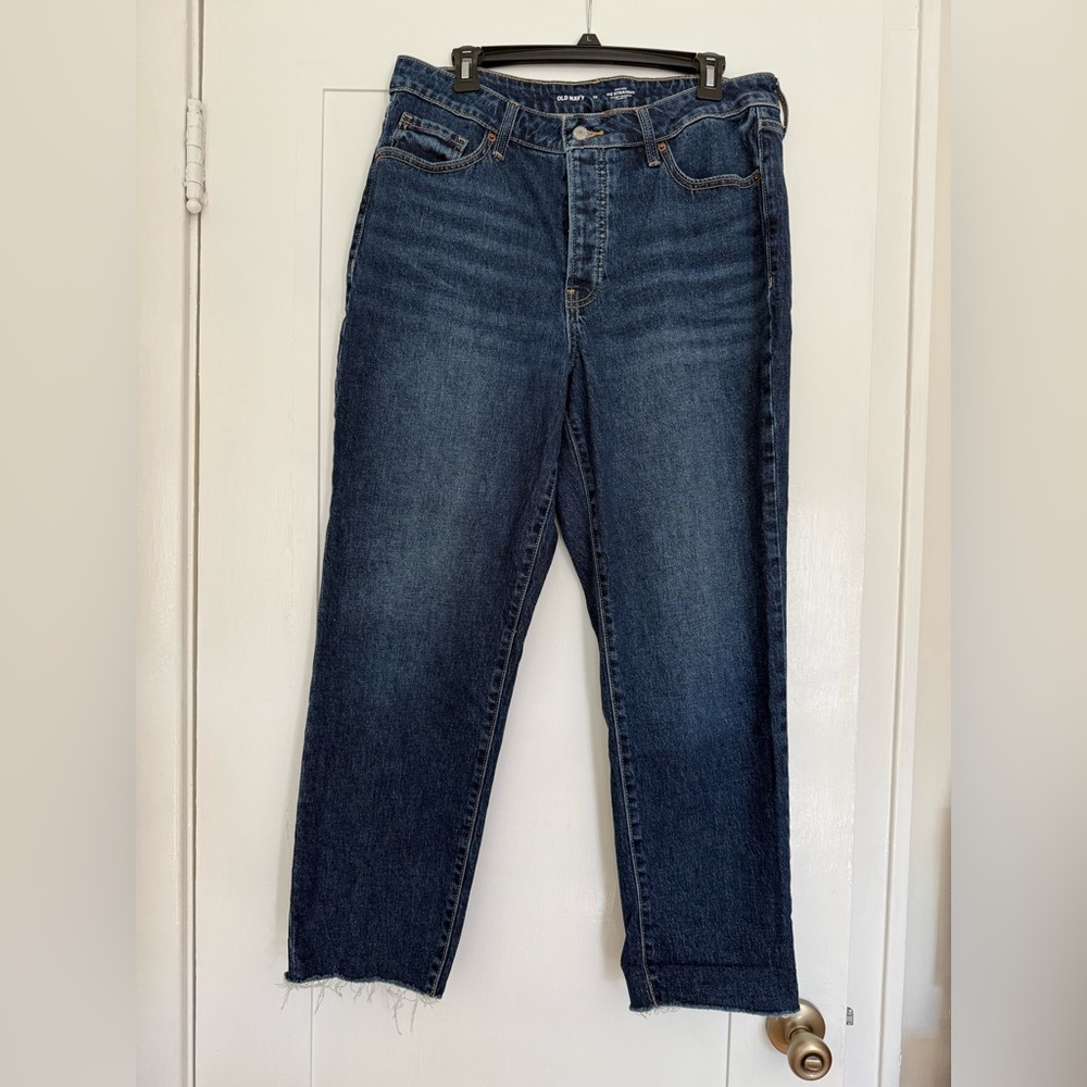 Old Navy High-Rise OG Straight Dark Wash Jeans